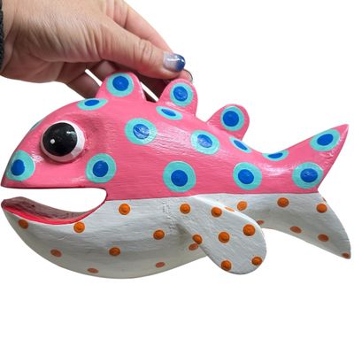 Bubble Dot Pinky Fish Wall Hanger