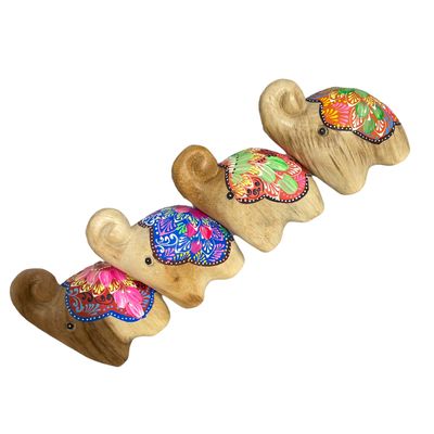 3 randoms Unique Painted Standing Elephant