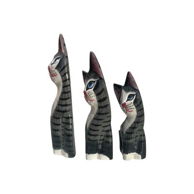 set of 4 Gray cat