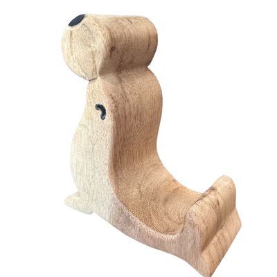 Wooden Seal Cellphone Stand