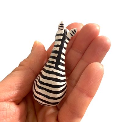 5 Wooden Minimal Zebra Shelf Figurine Decoration