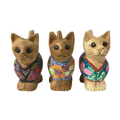 3 randoms Unique Painted cat