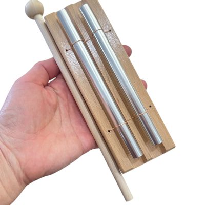5 Wooden Chime - 2-Tone Musical Instrument - Sound Healing Meditation Tool