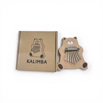 Smiling Bear Wooden Kalimba – 8-Key Thumb Piano for Kids