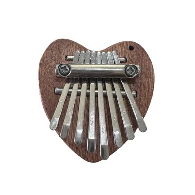 Heart-Shaped Wooden Kalimba – 8-Key Thumb Piano