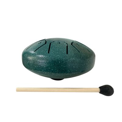 Rain Drum – 4"-Teal Steel Percussion Instrument with Mallet – Soothing Sound Toy for Kids &amp; Adults