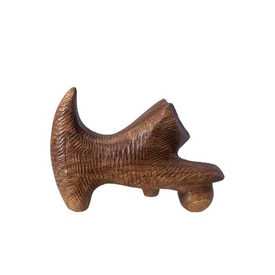 Albizia Wood Cat Figurine – Handcrafted Wooden Cat Sculpture