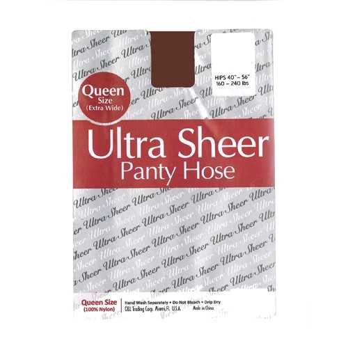 ULTRA SHEER PANTYHOSE (QUEEN SIZE)-COFFEE 6PCS