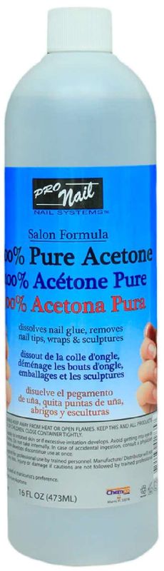 PRONAIL PURE ACETONE / NAIL POLISH REMOVER 16OZ 1DZ