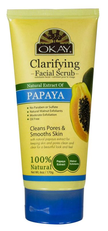 OKAY FACIAL SCRUB PAPAYA 6 OZ