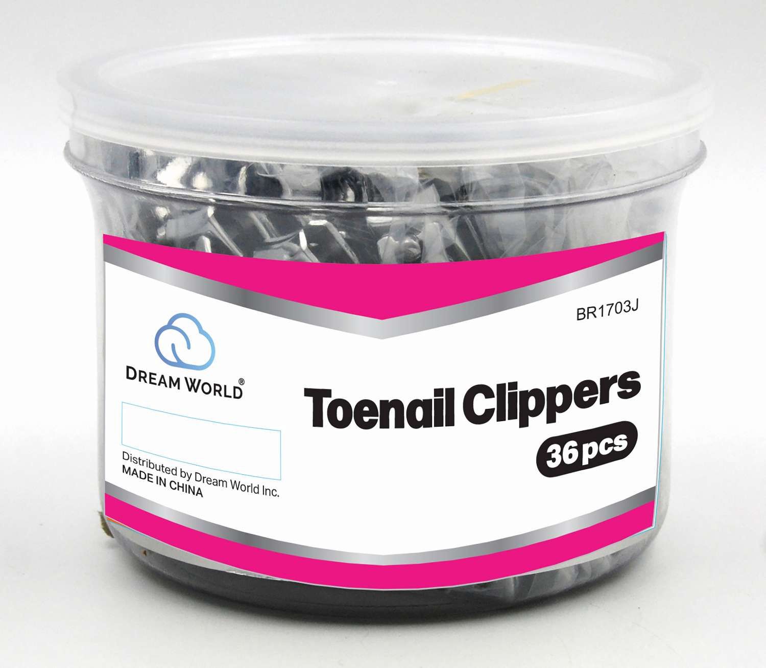 DREAM NAIL CLIPPER TOENAIL 36PC/JR W/FILE