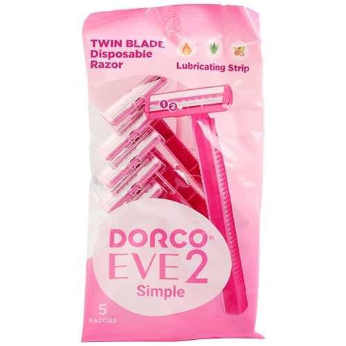 DISPOSABLE TWIN BLADE RAZOR (TG708W)  (5PC/PK) PINK