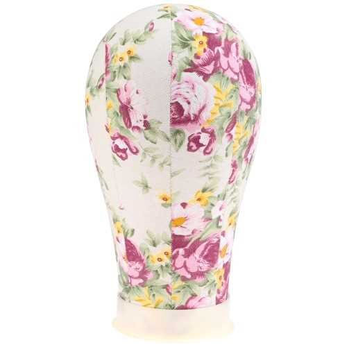FLOWER PRINT POLY BLOCK CANVAS HEAD  21"