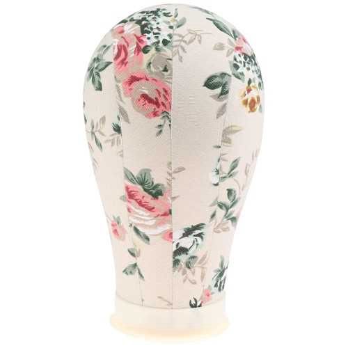 FLOWER PRINT POLY BLOCK CANVAS HEAD  22"