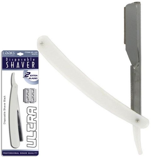 LQQKS DISPOSABLE SHAVER WHITE W/ EXTRA BLADES 1DZ