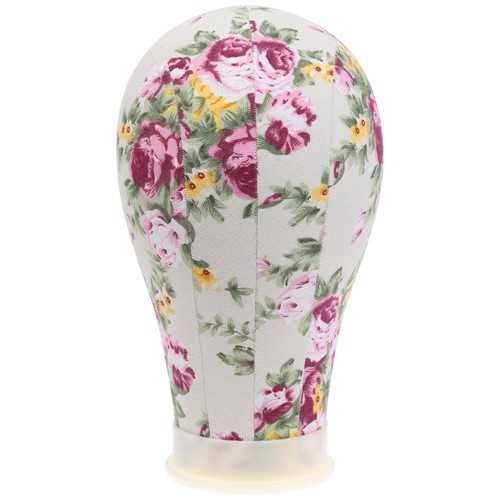 FLOWER PRINT POLY BLOCK CANVAS HEAD  23"