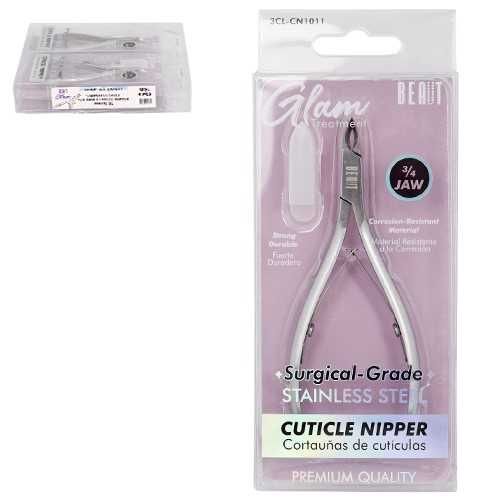 BEAUT GLAM TRMNT SST 3/4 JAW CUTICLE NIPPER MATTE SL 4PC