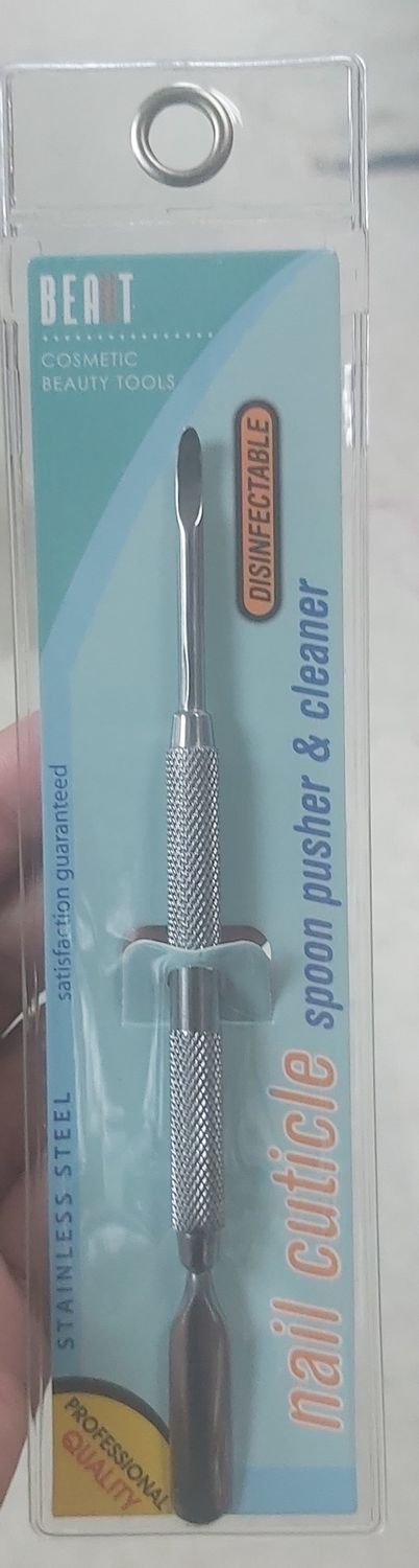BEAUT STAINLESS SPOON PEDI PUSHER &amp; TRIMMER 1DZ/BOX