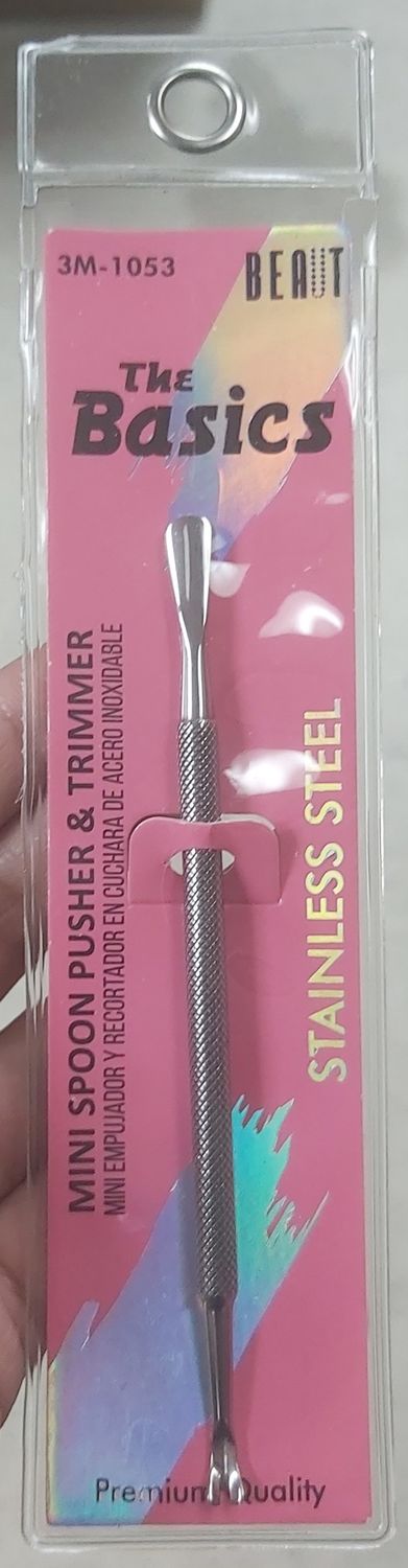 BEAUT STAINLESS SPOON MINI SPOON PUSHER &amp; TRIMMER 1DZ/BOX
