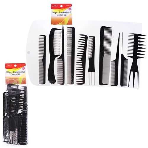 LQQKS DELUXE PROFESSIONAL COMB SET (10PC) BK