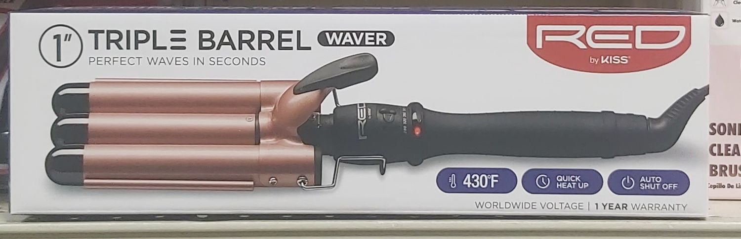 RED TRIPLE BARREL WAVER 1"#A