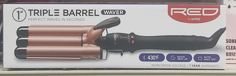 RED TRIPLE BARREL WAVER 1"#A