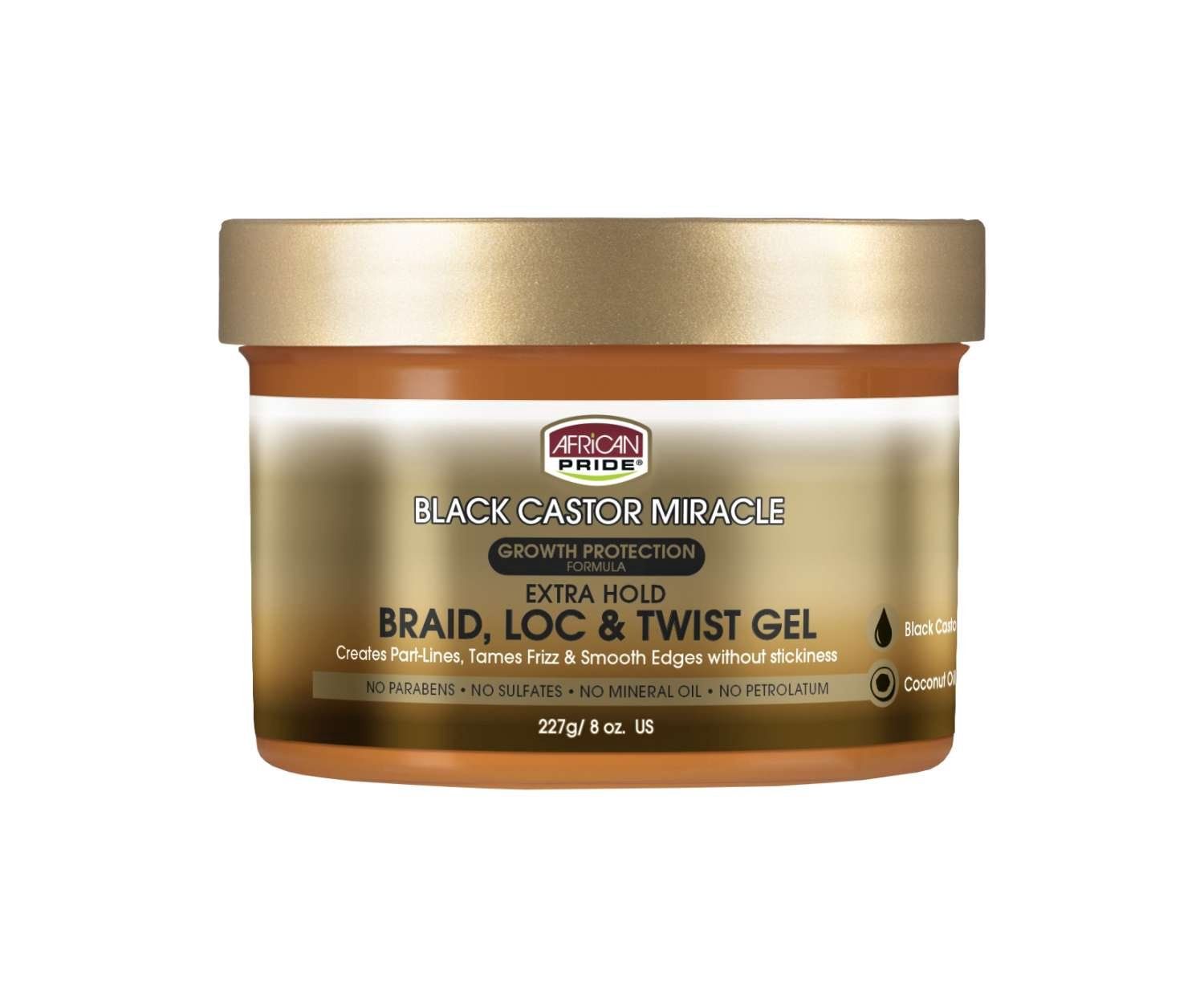A/P BLACK CASTOR BRAID/LOC/TWIST GEL 8 OZ