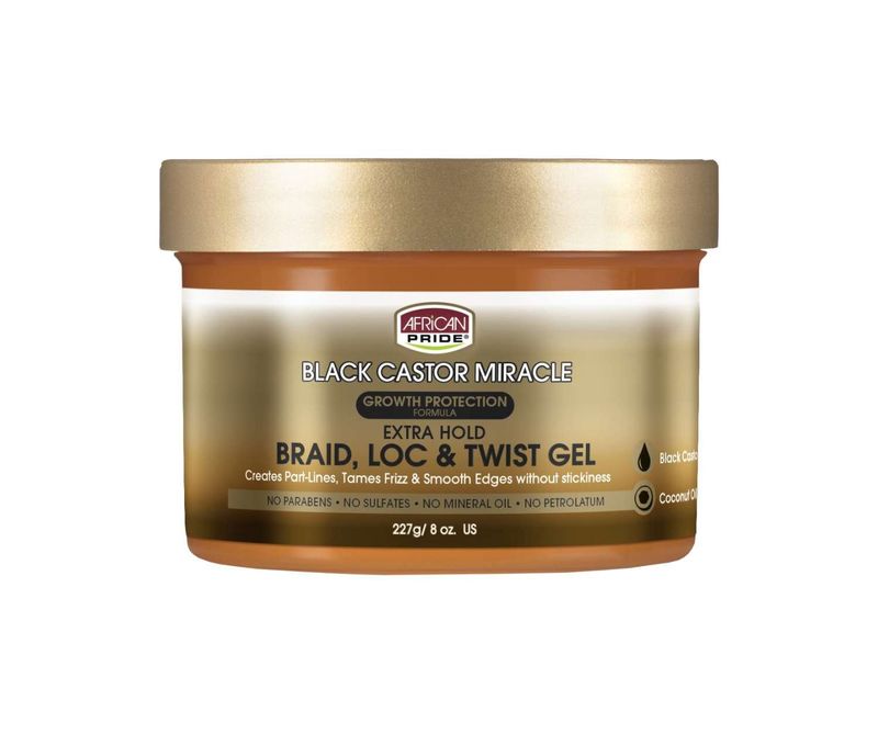 A/P BLACK CASTOR BRAID/LOC/TWIST GEL 8 OZ