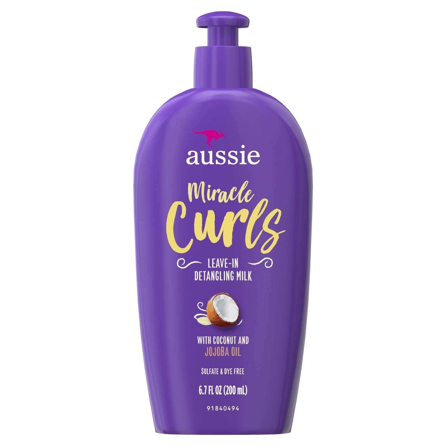 AUSSIE MIRACLE CURLS LVE IN DETANG MILK 6.7 OZ