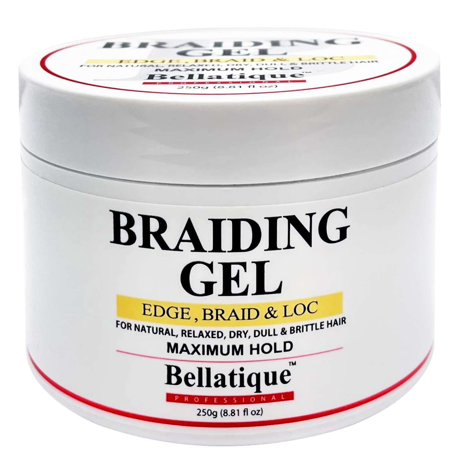 BELLATIQUE EDGE BRAID &amp; LOC GEL 8.81 OZ