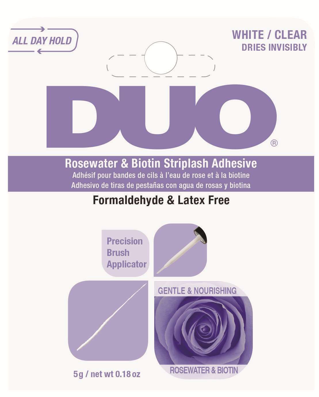 ARDELL DUO ROSEWATER BIOTIN CLEAR 0.18 OZ