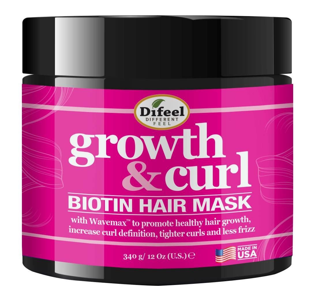 DIFEEL GROWTH &amp; CURL BIOTIN HAIR MASK 12 OZ
