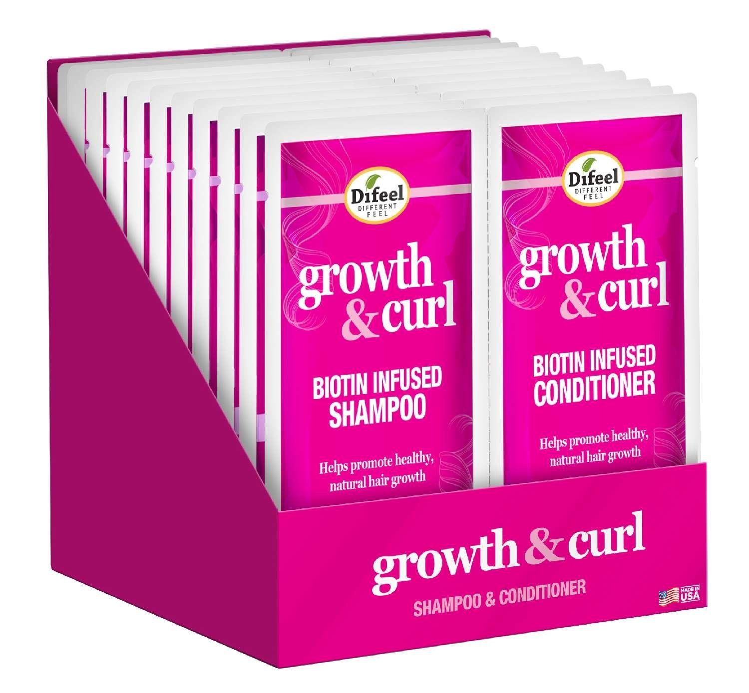 DIFEEL PCK SHMP/COND GROWTH&amp;CURL BIOTIN 1 OZ