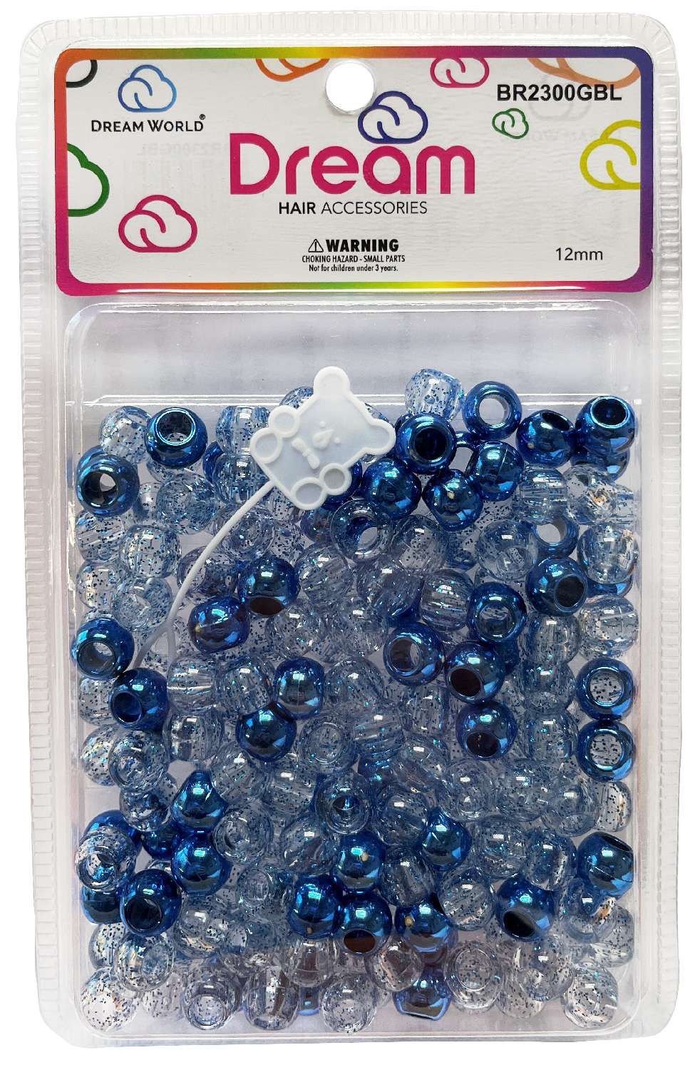 DREAM BEAD 12MM 200 PC G/BLUE