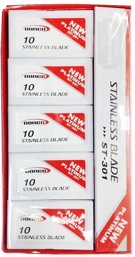 DORCO STAINLESS EDGE BLADE RED 10 PCS