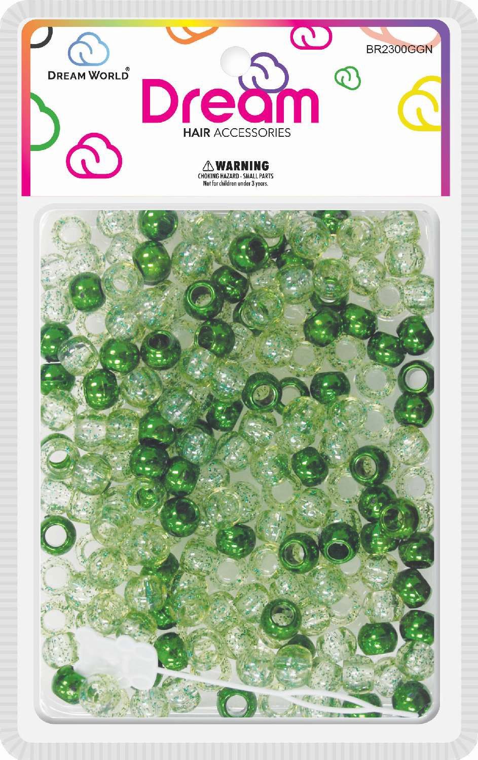 DREAM BEAD 12MM 200 PC G/GREEN