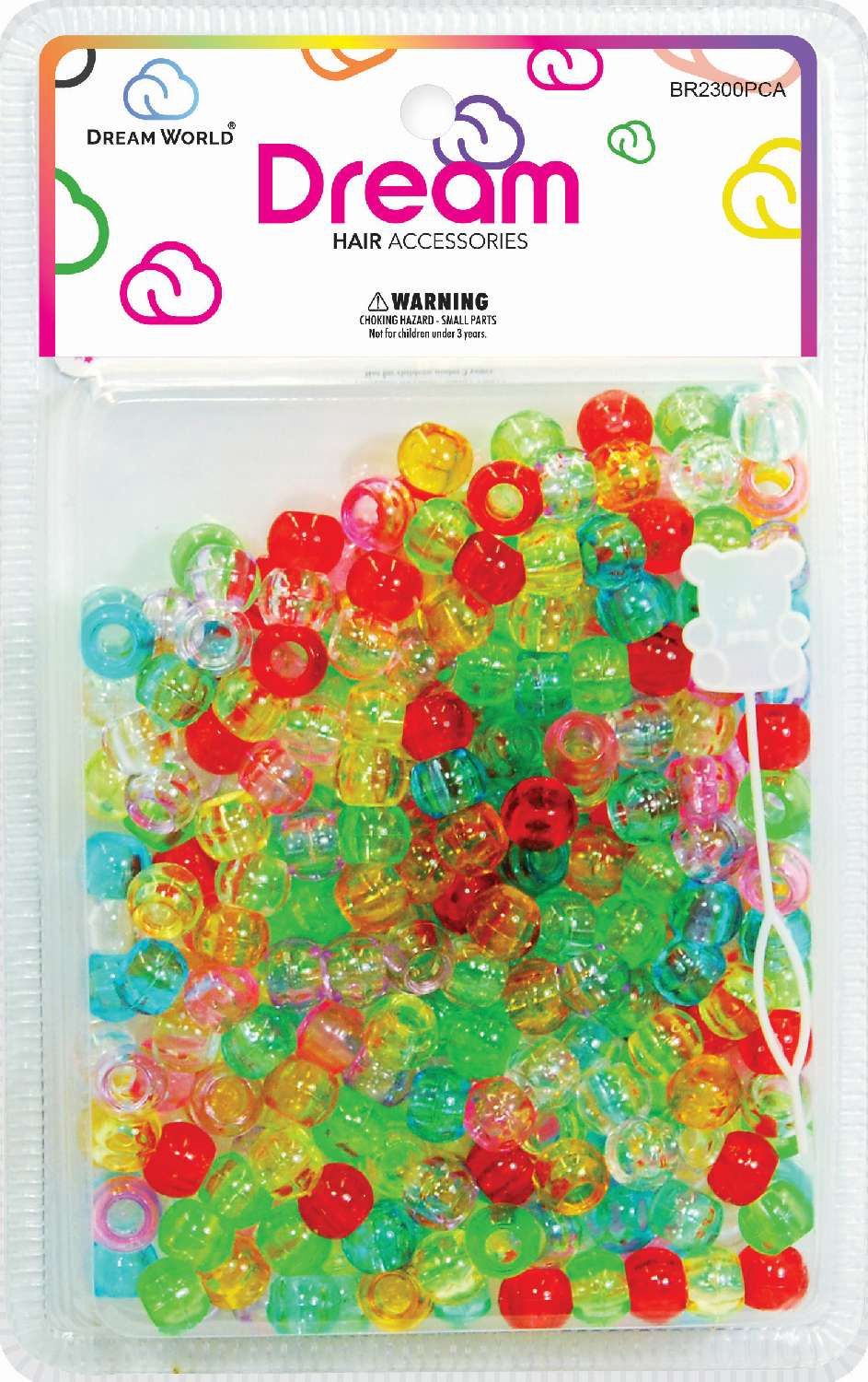 DREAM BEAD 12MM 200 PC P/CLR ASST