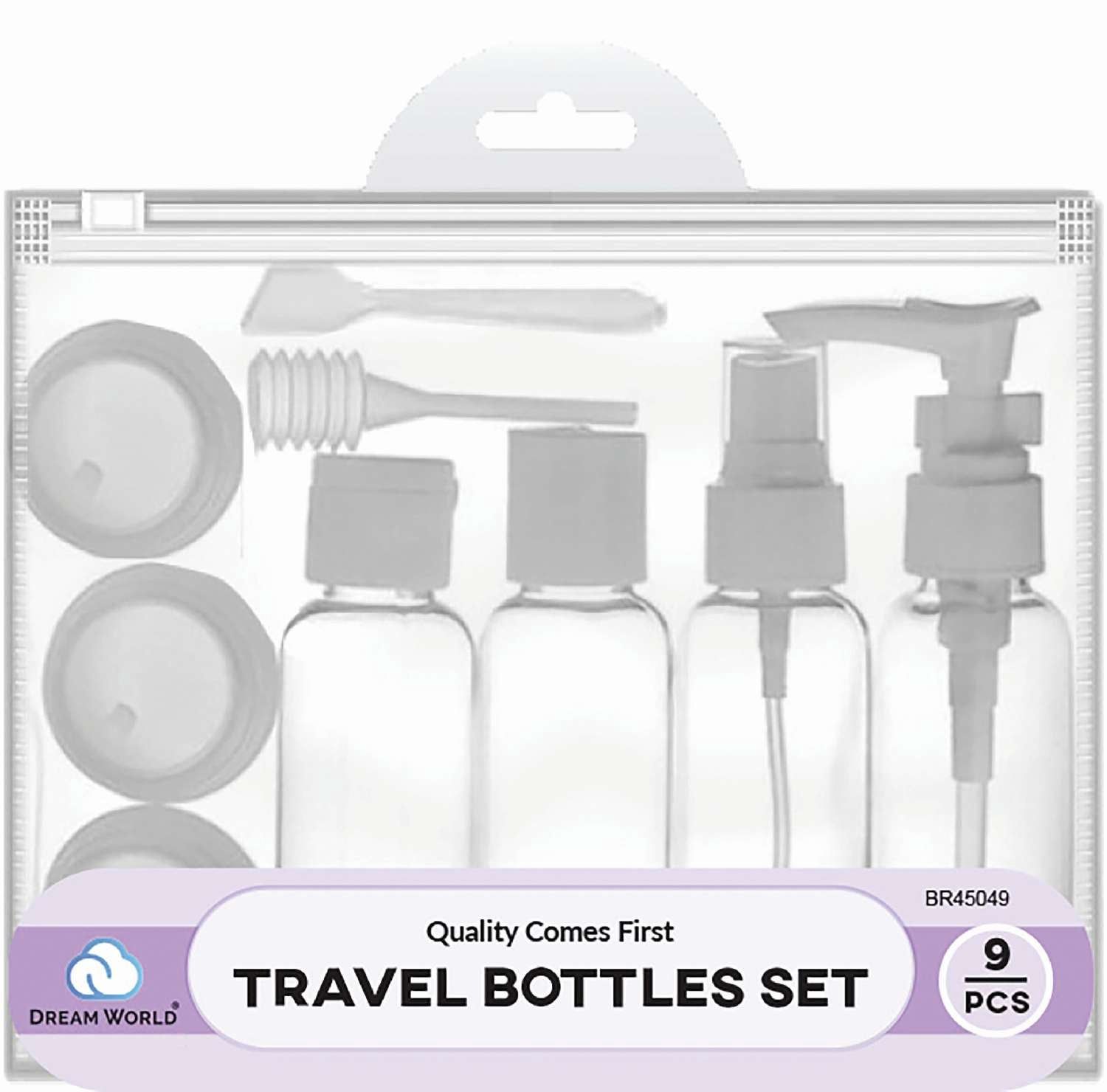 DREAM BOTTLE TRAVEL SET 9 PCS CLEAR