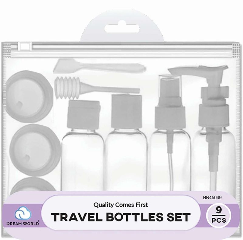DREAM BOTTLE TRAVEL SET 9 PCS CLEAR