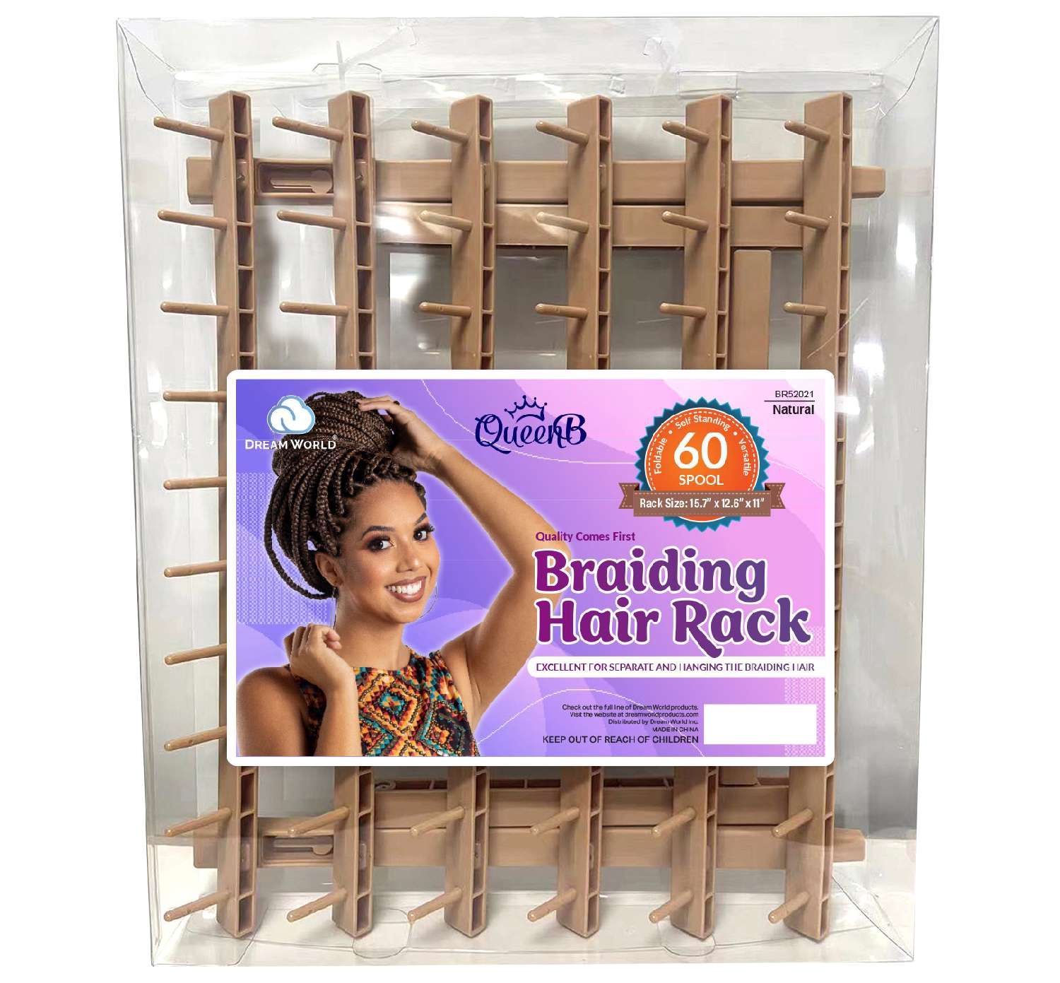 DREAM BRAIDING HAIR RACK NATURAL 60SPOOL