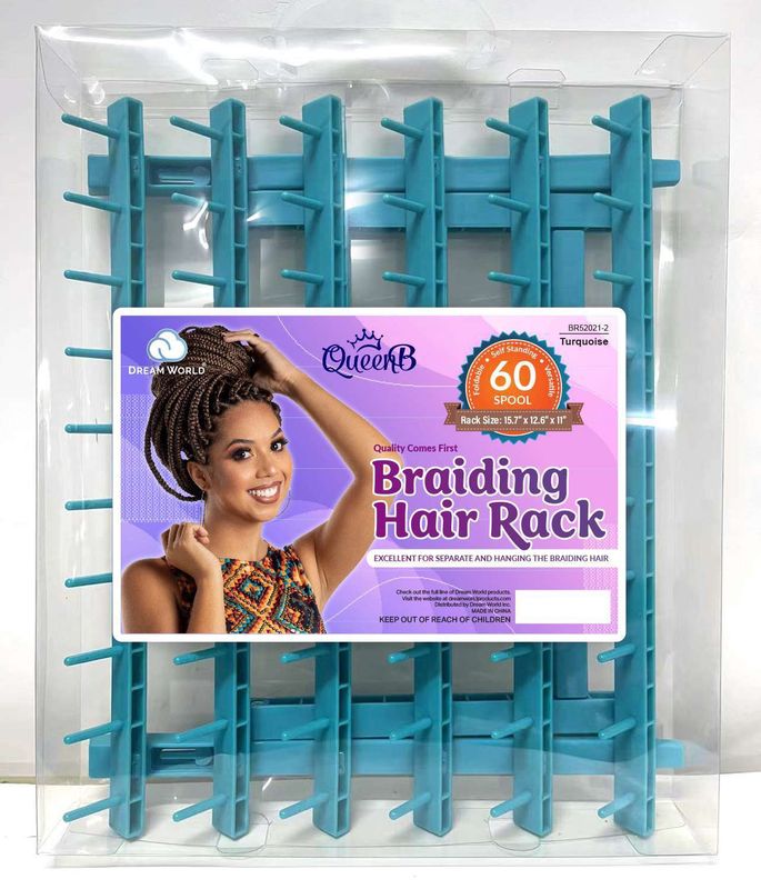 DREAM BRAIDING HAIR RACK TURQUOISE 60SPOOL