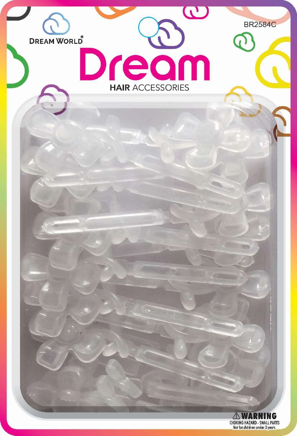 DREAM BRT #84 4 PETALS FLOWER 18P CLEAR