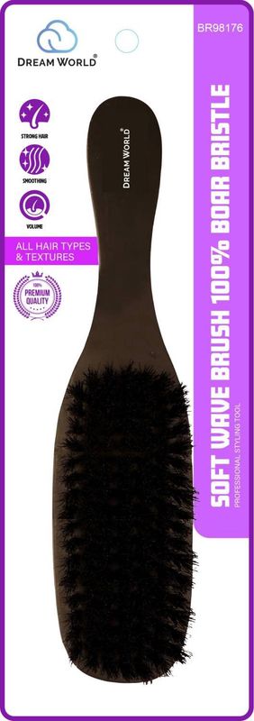 DREAM BRUSH SOFT WAVE 100PERC BOAR DARK WOOD