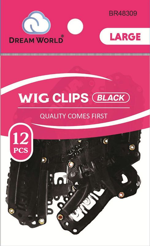 DREAM CLIP WIG-12PC BLACK LARGE