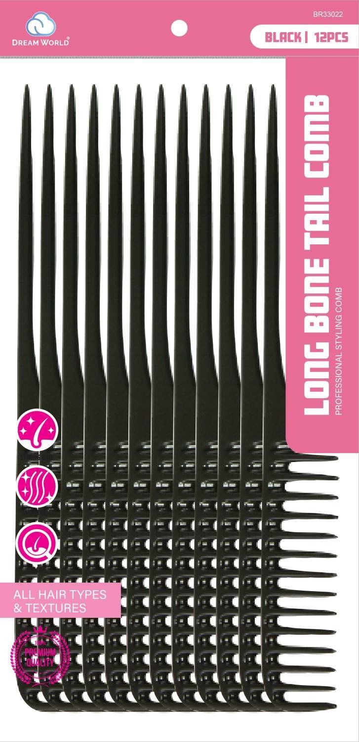 DREAM COMB BULK BONE TAIL LONG BLACK