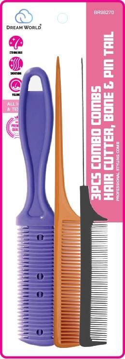 DREAM COMB COMBO RAT/PIN/CUTTER 3PCS