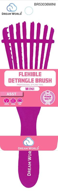 DREAM BRUSH FLEXIBLE DETANGLER MINI ASST