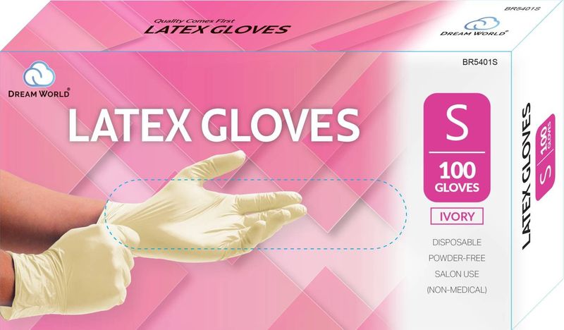 DREAM GLOVES LATEX 100PC/BOX SMALL