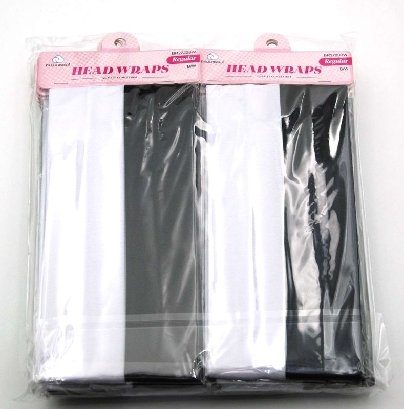 DREAM H/BAND PLAIN REGULAR 5CM 2PC B/W