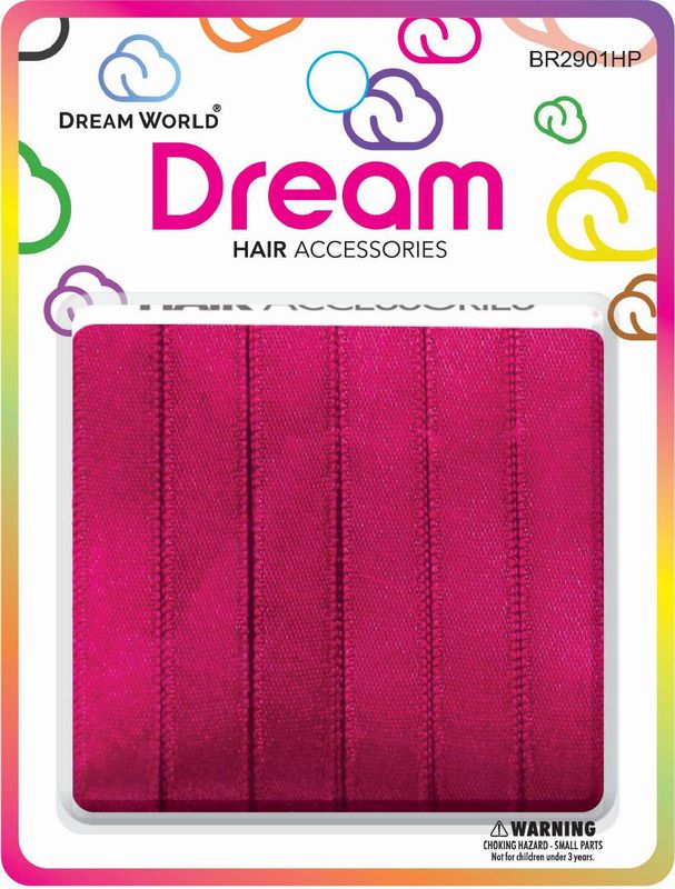 DREAM H/RIBBON HOT PINK 6PC .5 IN